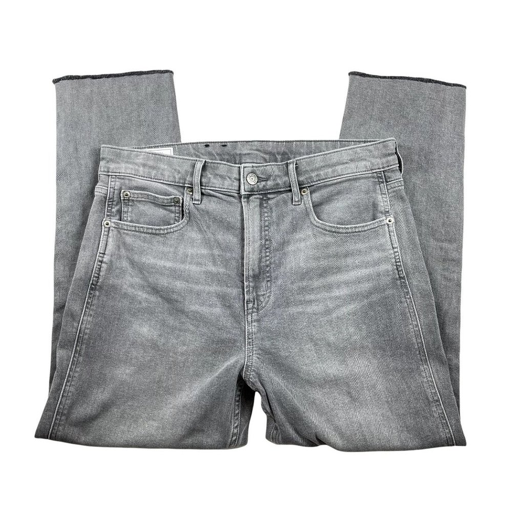 GAP Sky High Vintage Slim Jeans with Washwell Size 12 Short Raw Hem EUC Gray